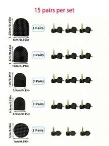 15 Pairs Of 5 Different Size Black High Heel Nail Heel Wear-Resistant Heel Leather Anti-Slip High Heel Accessories - Black - View 9