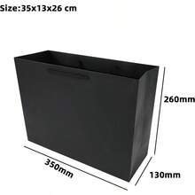 PACK4YA Paper Gift Bags Present Bag With Handles For Birthday Wedding Christmas Party Shopping  Shower 35x13x26 Cm Black 12 Pieces
