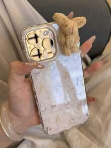 かわいいファンデーションウサギは、16promax 携帯電話ケース iPhone15 新しい 13/14/12/11 に適しています。 - IMD ボウタイ シングルシェル - チェックする 6
