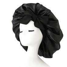 1pc/Set Satin Bowknot Adjustable Elastic Sleep Cap, Lightweight Bathing Shower Cap - Comfortable Fit With Drawstring, Unisex Hair Care For Sleeping, Satin Smooth Design Sleep Bonnet - Multicolor - View 11