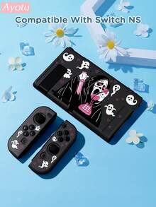 1 pieza Funda protectora con diseño de fantasma, compatible con Switch OLED/Switch NS/Switch Lite, también se ajusta a la nueva Switch2 (2025), a prueba de polvo, resistente a arañazos, portátil - Multicolor - Ver 13