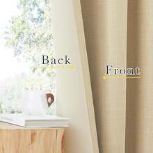 2025  Bedroom Curtains 2 Panels Sets Faux Linen Textured, Pinch Pleated Room Darkening Light/Heat Blocking Window Drapes Thermal Insulated For Living Room, Angora, W50 X L108, 2 Panels - 鉤腰帶 | 燕麥色 - 查看 6