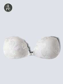 1pc Lace Invisible Push-Up Bra, Self-Adhesive Front Clasp Design, Reusable, Suitable For Wedding Occasions, With Free Transparent Shoulder Straps - Multicolor - View 15
