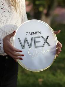 1 Customizable Acrylic Sign, 1 Customizable Matte Black And White Acrylic Sign, Wall-Mounted Entrance Sign, Commercial Use, Personalized Text And Logo, Acrylic Sign, Custom Acrylic Sign, Acrylic Sheet, Commercial Acrylic Sheet, Salon Acrylic Sign, Bar Sign, Custom Sign, Signboard. - Multicolor 2 - View 15