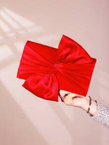 Satin Butterfly Shaped Clutch Purse For Ball/Evening Party - Red - View 8