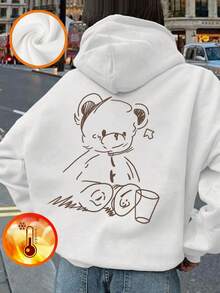 一件少女休闲印花卫衣，秋冬季学生风——色彩鲜艳，展现每个孩子独特的风格 - 白色 - 查看 3