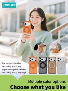 Koolife 1 件 360° 旋转磁性手机壳兼容 17 Pro，2.5 毫米背板，PC+TPU 材质，精确切口，亲肤哑光防滑防汗，凸起摄像头保护，兼容 13/13 Pro/13 Pro Max、14/14 Pro/14 Pro Max、15/15 Plus/15 Pro/15 Pro Max、16/16 Plus/16 Pro/16 Pro Max/16e