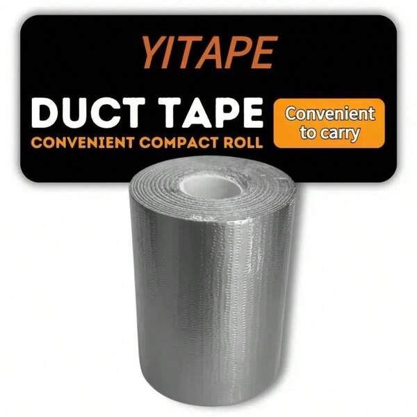 YITAPE Silver Heavy Duty Waterproof Tape, Compact Roll, Suitable For Travel, Camping, Hiking, Survival Kit, Home, Cycling, Vehicle Repair, Multi-Purpose, Portable Compact Multi-Roll Pack, Heavy Duty Pocket Size Roll