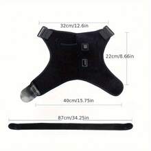 Suttik USB-Powered Electric Shoulder Warmer With Adjustable Strap -Shoulder Brace Support - 3 Adjustable Heating Pad-Keeps, Leg, Ideal Relaxation Gift For Home, Office, And Arm Warm, Spa Use-The Winter Essential For Cold-Weather Comfort. - 黑色 - 查看 8