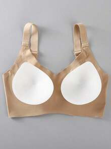 5 piezas Sujetador deportivo clásico y simple para mujer, ropa interior con tirantes ajustables, almohadillas extraíbles y sin aros de acero, cómodo y apropiado para actividades físicas - Multicolor - Ver 9