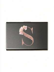 1个 - 6个卡槽超薄卡包玫瑰金首字母姓名A到Z图案钱包身份证银行信用卡夹极简主义超薄铝金属钱包银行卡盒RFID男女钱包金属卡夹收纳包，非常适合斋月、开斋节、情人节、圣诞节或感恩节。 - 彩色 - 查看 24