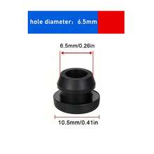 5Pcs 2.5-15mm Black Conical T-Shaped Silicone Plug Head Blanking End Caps Tube Inserts Bung Proof High Temperature