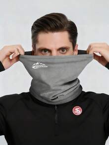 1pc Solid-Colored Face Mask, Available In Black And Gray, Provides Warmth, Windproofing, And Dustproofing. It Is Unisex And Suitable For Winter Sports, Cycling, And Training - Multicolor - View 6