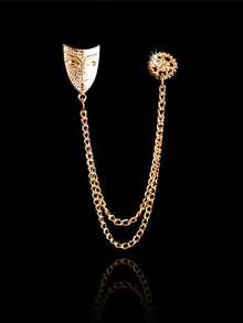 دبوس وشاح كريستالي قابل للتعديل، دبوس صدر بسلسلة شرابة للبدلات الرجالية، شارة قناع ماسية فاخرة، زهرة صدر عتيقة، هدية لحفلات عيد الميلاد وعيد الهالوين