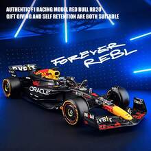 Burago 1/24 RB20 2024 F1 Red Bull Racing #1 Max Verstappen Fórmula 1 Coche de Diecast, Edición de Coleccionista de Lujo con Caja de Regalo, Estuche de Acrílico y Soporte Detallado, Regalo de Cumpleaños, Decoración del Hogar - 1:24 RB20 - Ver 10