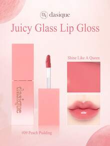 Dasique 亮泽唇彩，高光泽不粘腻保湿唇部彩妆，Y2K 时尚玫瑰女孩派对旅行日常最佳色彩魅力氛围假日必备，女士彩妆礼物圣诞礼物玫瑰女孩最佳色彩魅力氛围返校 - 09 Peach Pudding - 查看 13