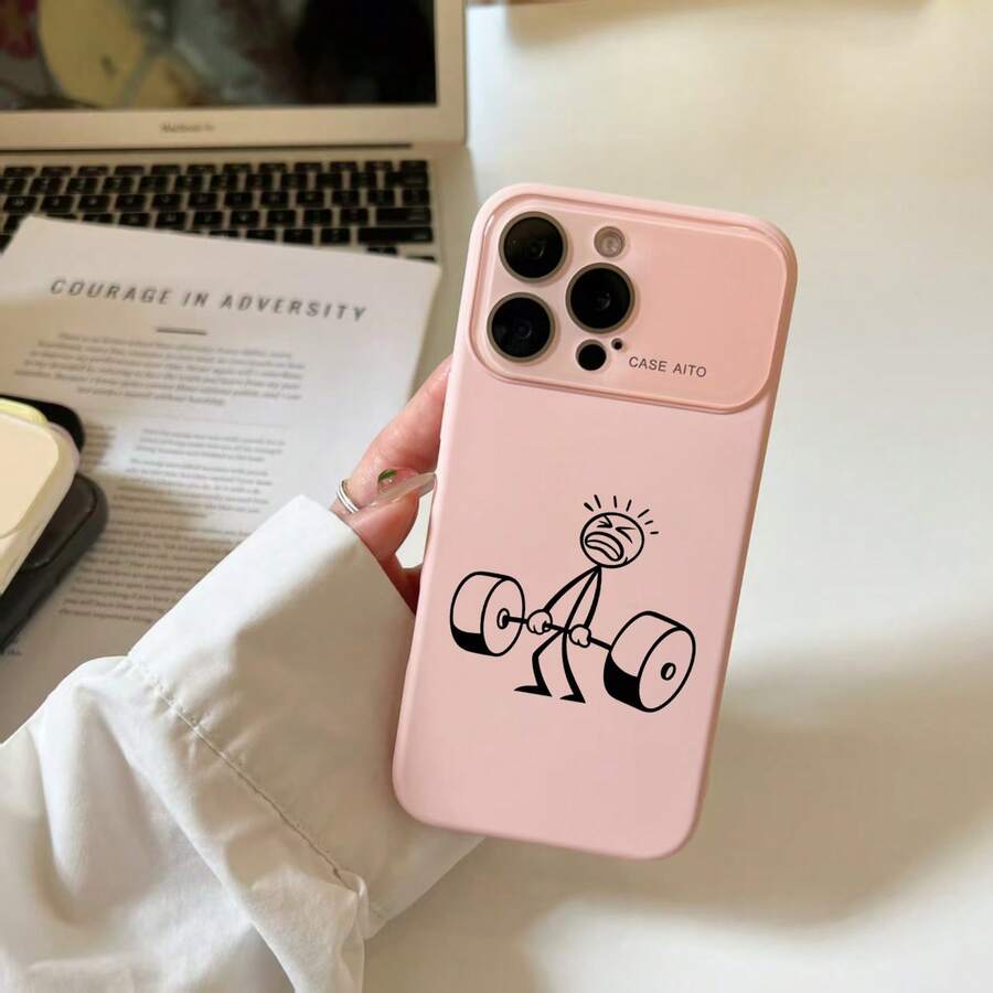 Compatible con phone 17 Pro, 17 Pro, 16 Pro, 15, 14 y 13 Pro/Plus. Diseño de Personaje con Ventana Grande. Cubre Lentes Completamente. Combinación de Colores Mejorada. Ideal para Regalos. Funda para smartphone con pantalla grande y diseño geométrico rojo. Lente completa, colores sofisticados. Ideal para regalar. Funda Liqui Phone. - rosa - Ver 1