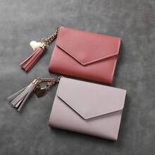 Mini Tassel Wallet Women Fashion Female Short Mini Wallets Korean Students Lovely Female For Women Wallet Purse Wallet Small Wallet - Multicolor - View 4
