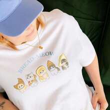 220G C-AmiS-eta de aL-Godón de corte hoL-Gado de 1865 g, uniS-ex máxima comodidad, apta para todo tipo de perS-onas, ya sean mujeres o hombres. Tejido duradero de alta C-Alidad, apto para todas las costuR-AS, suave al tacto, pero duradero. Tops transpirables para mujer. Conjuntos de otoño para mujer, vaC-Aciones, disfraces de Halloween para mujer - Blanco - Ver 1