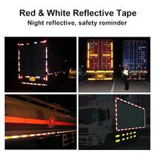 Cinta Reflectante Roja y Blanca-C2 Cinta de Señalización Industrial Para Exteriores, Coches, Camiones, Barcos, 2 Pulgadas x 30 Pies, 1 Rollo, BOMEI PACK - 1 - Ver 7