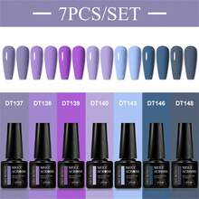 MEET ACROSS Set de 7 piezas de 7ml de esmalte de uñas en gel, de larga duración y resistente, libre de plomo, HEMA y TPO, esmalte de uñas en gel rosa semi-permanente y removible UV, diseño de manicura DIY, todos los productos adecuados para decoración, salón de uñas y manicura en casa - Multicolor - Ver 16