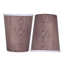 10 cái/20 cái/60 cái, Cốc giấy dùng một lần bằng gỗ 9oz Cốc cà phê giấy kiểu miền Tây màu nâu Vật dụng tiệc theo chủ đề miền Tây cho tiệc sinh nhật cắm trại trang trại rừng cổ điển Tiệc rửa tội cho bé - Nhiều màu - Xem 7
