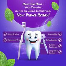 2 Pack Butter On Gums Travel Toothbrushes - Soft Bristles With Toothpaste - 30 Count - 2 - Xem 9