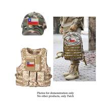 2 PCS  Chile Flag Patches Embroidered Tactical Military Morale Patch Applique Fastener Hook And Loop{Inchcolor_nameinch:InchChileinch} - Chile - View 5