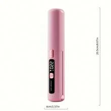 Ferro arricciacapelli ricaricabile rosa, 7 impostazioni di calore regolabili