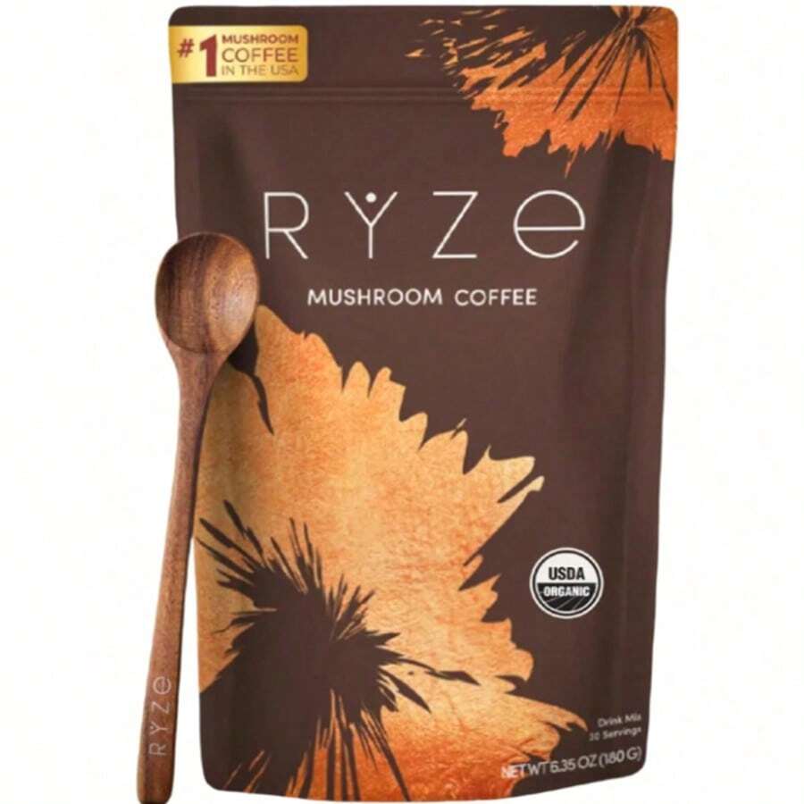 Mushroom Coffee Blend With Shiitake & Cordyceps – Supports Energy, Focus & Immune Health – Smooth Flavor Coffee Alternative – 1 Pack - 1 包 - 查看 1