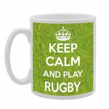 Coralgraph Keep Calm And Play Rugby Printed Tea Coffee Ceramic - Funny Printed Coffee Mug - Great Gift Idea MG558 - 白色 - 查看 1