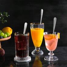 KEAWELL - Cucharas de té helado de mango largo martilladas de alta calidad: juego de 4 piezas/8 piezas acero inoxidable 18/10 cucharaditas cucharas de café pulido brillante con espejo apto para - Plateado - Ver 4
