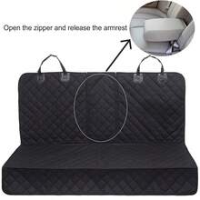 Dog Car Seat Cover, 100% Waterproof Bench Seat Cover Protector Scratch Proof Nonslip Durable Soft Pet Back Seat Covers For Cars Trucks & SUVs - Black - View 3
