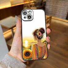 Una funda de teléfono con un tema floral para chicas bajo el sol, perfecta para la primavera.Es compatible con múltiples modelos de , incluyendo 16, 11, 15, 14, 13 y 12 Pro Max XR Plus.Esta funda protectora negra para teléfono es un regalo elegante adecuado para adolescentes y adultos. - Colores mixtos - Ver 7