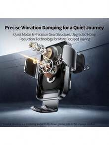 CM36ACND Car Wireless Charging Mount: Shockproof And Stable Support, 15W Wireless Charging, Air Vent Mount, Automatic Induction Charging, Black - Black - View 2