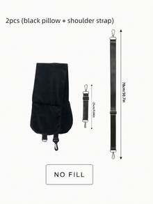 Cuscino a forma di U portatile con grande capacità, borsa a tracolla, utilizzabile in più scenari, borsa per il trasporto dei bagagli, per il riposo durante i viaggi, può essere utilizzata come borsa a tracolla/a spalla o fissata alla valigia, pieghevole con cerniera, cuscino a forma di U salvaspazio - Multicolore - Visualizzare 12