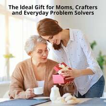 大眼钢针缝纫套装 34/37 件 | 5 种尺寸钢针，适用于手缝，不锈钢材质，成人适用，带收纳盒 | 初学者友好型大眼钢针缝纫套装 - 不锈钢手缝针套装，含拆线器、穿线器、缝纫线和顶针，缝纫工具套装，大眼钢针缝纫套装，穿线器和修针套装，不锈钢手缝针