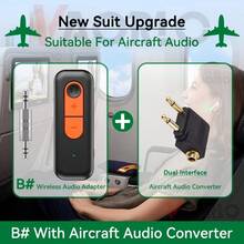 VAORLO 二合一蓝牙5.4音频接收器/发射器，3.5mm AUX接口，HIFI立体声车载音乐无线音频适配器，带麦克风，适用于电脑、电视、飞机扬声器、蓝牙耳机 - 彩色 - 查看 15