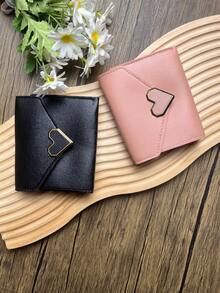 Cute Coin Purses For Women, Featuring A Unique Metal Heart-Shaped Clasp Design, Adding A Touch Of Romance And Sweetness. The Envelope-Style Design Gives These Wallets A Chic And Sophisticated Look. Despite Their Compact Size, These Wallets Still Feature Multiple Card Slots, Bill Slots, And Even A Zippered Coin Pocket. They Provide Ample Space To Organize Cards, Cash, And Small Items