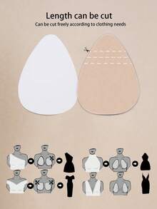 隐形无纺布聚拢乳贴文胸，无背带无肩带提拉贴，适合B-E罩杯，透气轻盈 - 彩色 - 查看 4