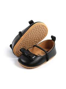 婴儿女童玛丽珍鞋防滑橡胶底芭蕾舞鞋公主裙婚鞋新生儿婴儿鞋学步鞋