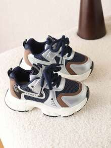 1双儿童运动鞋，男童鞋，新款春夏网面透气跑步休闲鞋 - 米色 - 查看 5