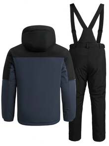 Conjunto de 2 peças de roupas esportivas e de lazer masculinas, jaqueta e calças profissionais para esqui HX503-1