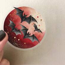 50pcs Vintage Watercolor Pumpkin Cute Ghost Transparent Graffiti Decal Stickers Waterproof Stickers For Laptop, Water Bottles, Luggage, Helmet, Motorcycle, Guitar - Multicolor - View 4