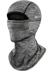 Pasamontañas transpirable, calentador de cuello de invierno, pasamontañas de una sola capa con protección, transpirable, a prueba de viento, para motocicleta, camping y senderismo, unisex - Camuflaje negro - Ver 1