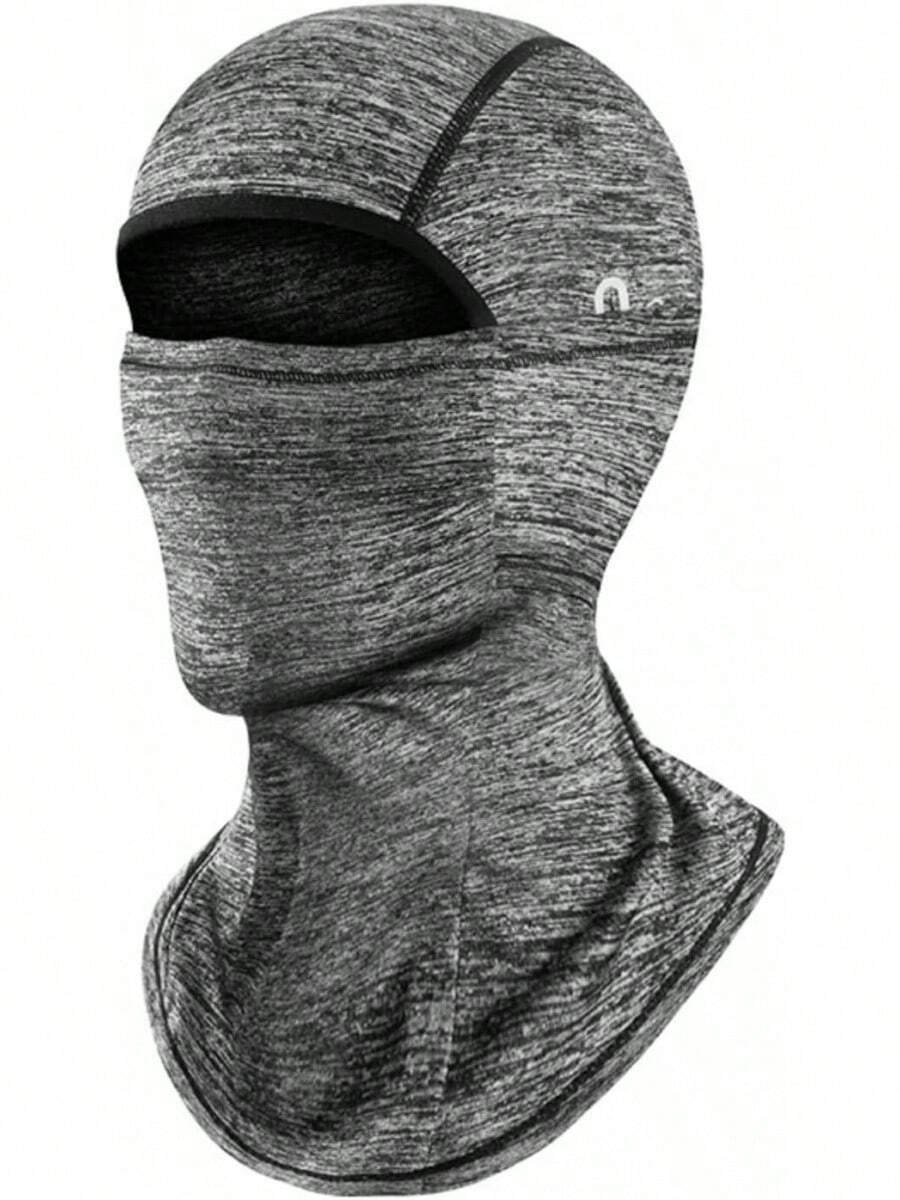 Pasamontañas transpirable, calentador de cuello de invierno, pasamontañas de una sola capa con protección, transpirable, a prueba de viento, para motocicleta, camping y senderismo, unisex - Camuflaje negro - Ver 1