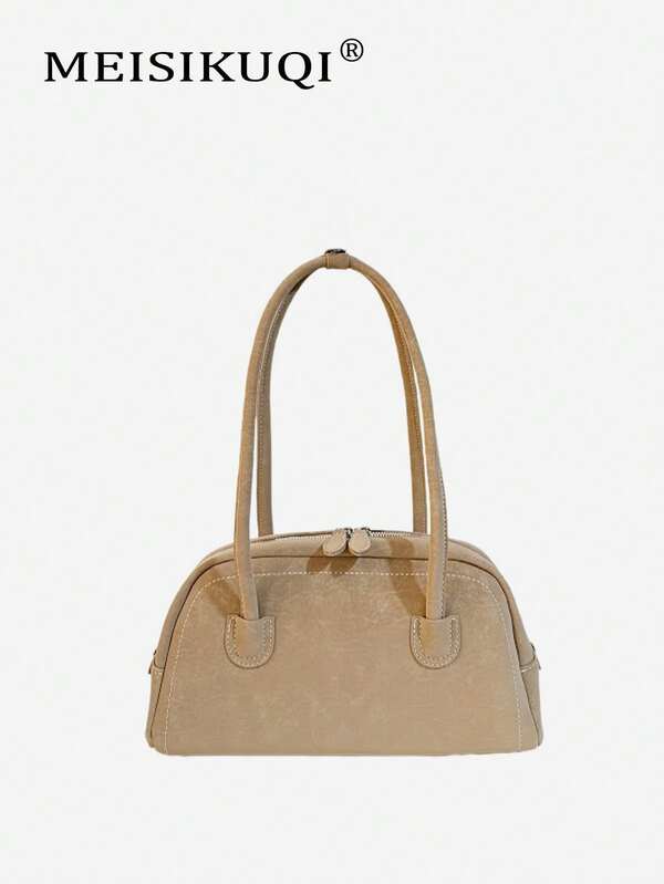 2025 neue Vintage Unterarmtasche, Umhängetasche mit großer Kapazität für Pendler, Boston-Kissen-Tasche, Schultertasche für Outdoor-Einkäufe