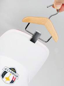 1pc/2pcs Mini Wooden Clothes Hanger With Stainless Steel Clips - Kids Clothes Hanger Clips, Wardrobe Organizer, Versatile Use For Baby Clothes, Towels, Hats, Pet Clothes, Gloves And Other Small Items, Pet Clothes Hanger - Random Color - View 7