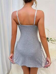 3-Pack Women's Solid Color Lace Pajamas, Lace Panels, Side Slits, Sexy Lace Home Pajamas(The Fit Is Relatively Loose And Flexible; For A Tighter Fit, We Recommend Buying One Size Smaller.) - Nhiều màu - Xem 4