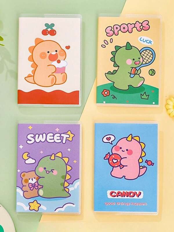 10/20pcs Cute Animal Theme A7 Memo Pads - Colorful Cartoon Design Portable Lined Notebooks, Office, Planner & Gift (Mixed Colors), Fun Design, Compact Notebooks, High-Quality Stationery, Memo Pads, Sturdy Binding, Study Records, Daily Use, Suitable For Diary Lovers